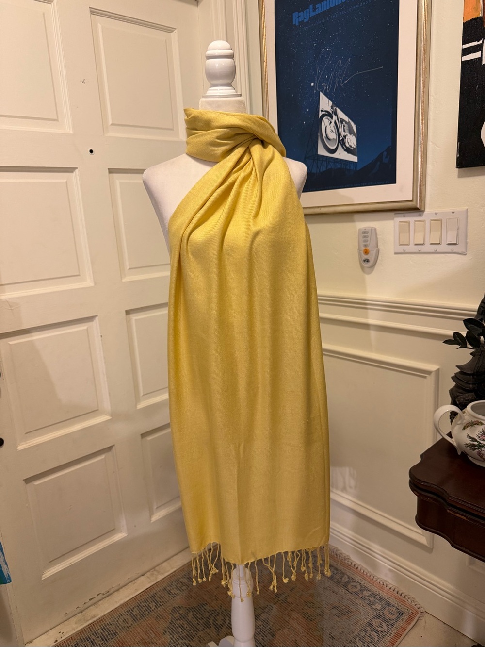 Soft Yellow Pashmina Wrap